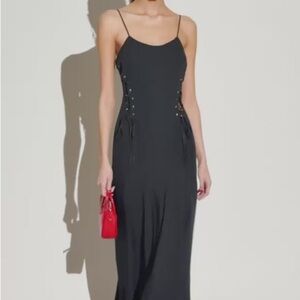 Fleur du Mal Black Maxi Dress